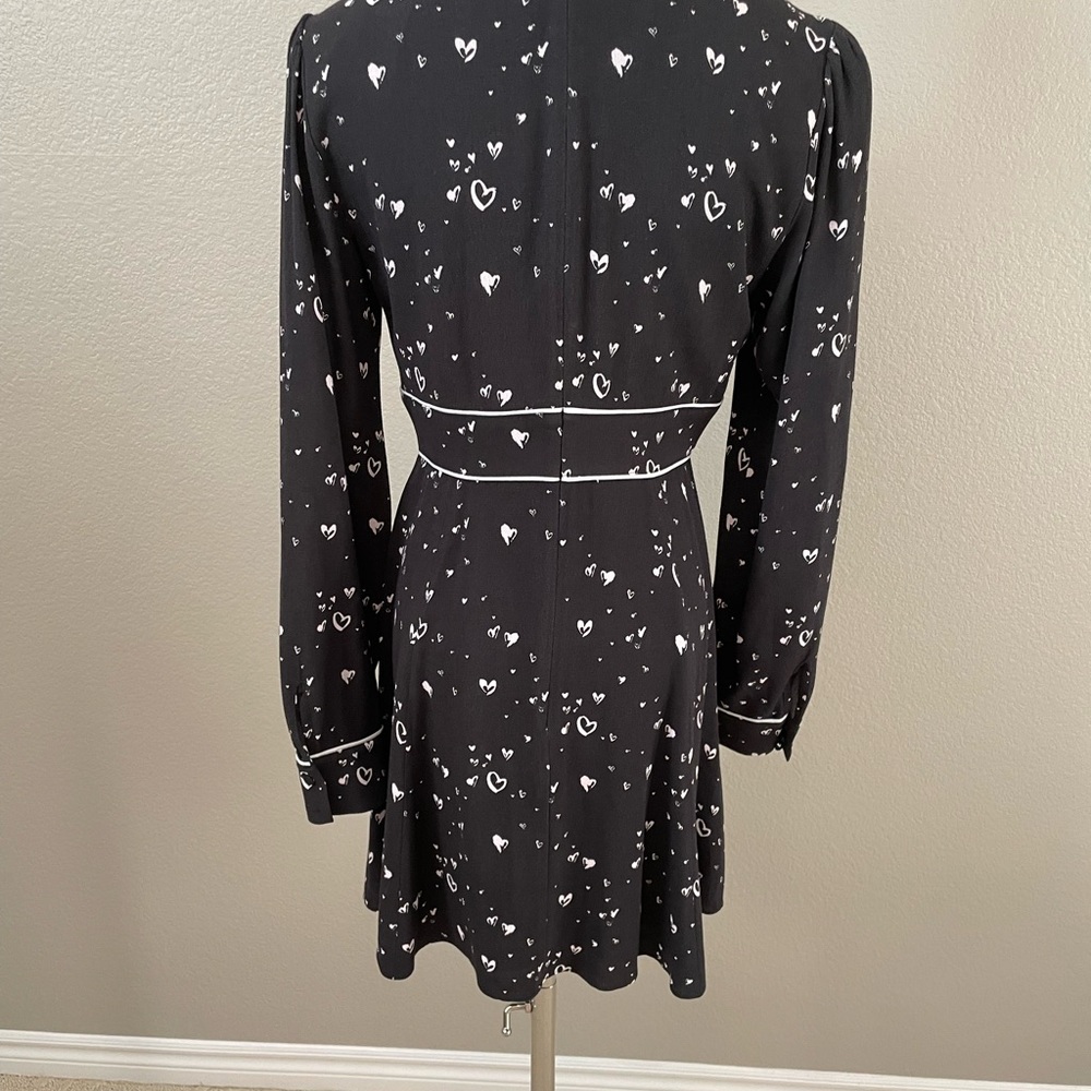 Parker Kaylin Heart Print Keyhole Dress Size 4 - Picture 3 of 8